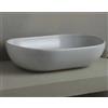 SCELTO DA DESIVERO Lavabo in ceramica ovale 60x40 bianco lucido da appoggio senza troppopieno codice prod: DSV17443