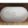 SCELTO DA DESIVERO Lavabo in ceramica ovale 70x39 bianco lucido da appoggio senza troppieno codice prod: DSV17435