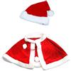 Fontee® Ragazze Natale Rosso Mantello Velluto Mantelle in Costume per Bambini e Cappello Natalizio per Bambini (Lunghezza 41 cm)