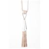 Chic Home Karl - Corda decorativa con nappa, 60 cm, platino