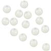 PATIKIL Luminoso Pesca Perline 5mm Rotondo Perline Bianco 200Pz