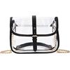 Ynport Crefreak Borsa a Tracolla Trasparente in PVC da Donna Approvata Dallo Stadio Borsa a Tracolla Piccola Trasparente Borsa da Concerto Borsa a Tracolla Estiva, Chiaro
