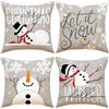 Hoqque Decorazioni Natalizie Cuscini per Divano Natale Federe Federa Cuscino 40x40 Christmas Decorations Copricuscini Natalizi Copricuscino Natalizio Addobbi Arredamento Casa Decori Accessori Regali Regalo