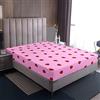 Loussiesd Lenzuolo con angoli rosa fragola 100% microfibra traspirante Kawaii solo fragola lenzuolo senza federe, lussuoso a tema frutta king (150 x 200+30 cm)