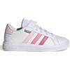 adidas Grand Court Elastic Lace And Top Strap Shoes, Sneaker Unisex - Bambini e ragazzi, Clear Pink Bliss Pink Pink Fusion, 38 2/3 EU