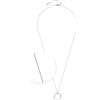 Jewels by Leonardo, collana Ciao Campagnola, collana media in acciaio inox argentato, ciondolo a forma di quadrifoglio con zirconi, lunghezza 60-65 cm, gioiello regalo, 024460, 60 cm, Acciaio