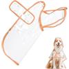 Fayemint Impermeabile per Cani, Mantella Antipioggia per Cani, Poncho Impermeabile Regolabile per Cuccioli, Regolabile, per Cani di Diverse Dimensioni e Forme (Trasparente)