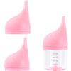 PEUTIER 20ml Biberon per Gattini per L'Allattamento, con 2pz Tettarella Ricambio Silicone Anti-Soffocamento Biberon per Cuccioli Riutilizzabili Kit l'Alimentazione per Gatti Neonati Cani (Rosa)