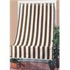 Corredocasa Tenda da Sole a Righe per esterno Balcone Veranda Terrazzo terrazzino casa con Anelli e Ganci Tessuto Resistente da Esterno (300x300 cm,Marrone)