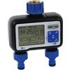 Aqua Control Programmatore FullVision 2, con due uscite di irrigazione per il giardino, compatibile con il 99% dei rubinetti di irrigazione, con 2 uscite indipendenti e schermo con tutte le