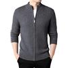 Pegsmio Cappotto da Uomo in Maglione di Lana Merino di Cashmere con Cerniera Dolcevita Invernale Spesso Caldo E Spesso