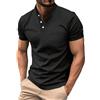 Generic Camicia Uomo Taglia Forte Fashion Maglie Uomo Manica Corta Estiva T Shirt Uomo Nera 2024 Estate a Maniche Corte Polo Elegante Uomo Nero M