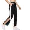 Eauptffy Pantaloni Con Spacco Laterale Donna, Pantaloni A Strappo, Sportive Colore Puro Con Tasche Tuta Donna Con Chiusura A Bottoni Running Curvy Elastici Traspiranti Autunno