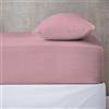 BANZAII TEXTILE INNOVATOR ONLINE Banzaii Lenzuolo sotto con Angoli Invernale Felpato in Flanella Anti-Pilling 100% Cotone Tinta Unita Due piazze Matrimoniale 160/170 x 200 cm Rosa