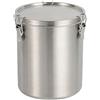 Besttoolifes Barattolo per alimenti in acciaio inox, stile moderno/minimalista, ermetico, per caffè, tè, zucchero, farina (1600 ml, 15 x 9 x 15 cm (altezza x larghezza x profondità)