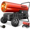 Masko® Cannone riscaldante 30kW Diesel Essiccatore per edifici Riscaldatore per edifici Generatore di Aria Calda Termoventilatore 34L Serbatoio con Termostato Riscaldatore Olio Flusso Rosso/Nero