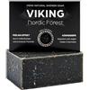 MEDUNA Sapone esfoliante Viking Nordic Forest, 100 g, sapone naturale solido, fatto a mano, sapone vegano, sapone per il corpo per tutti i tipi di pelle, olio di cocco biologico e burro di karité, per