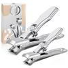 INXEN Tagliaunghie Set Professionale per Unghie Spesse,2Pcs Tagliaunghie Set per Unghie Delle Mani e Piedi,Tagliaunghie per Uomo Adulto con Contenitore Di Raccolta,Tronchesino unghie In Acciaio Inossidabile