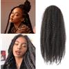 XIIMENALU Marley Twist Braiding Hair Afro Kinky Curly Marley Twist Crochet Hair Marley Twist Hair Long Cuban Twist Hair Marley Hair Extensions Synthetic Crochet Braids (4#, 12inch/3packs)