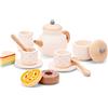 Woet New Classic Toys- Servizio da tè/caffè con Torta da Taglio Giocattoli da Cucina e Cibo, Colore Rosa, 5 pezzi, 10620