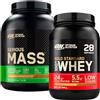 Optimum Nutrition Gold Standard 100% Whey Proteine Cioccolato Burro d'Arachidi 896g 28 Porzioni + Serious Mass Integratore Calorico Gusto Cioccolato e Burro di Arachidi 8 Porzioni 2,73Kg