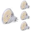 SanGlory 4 x Lampadine LED MR16 12V, GU5.3 LED Faretti 5W Equivalenti a 50W 380 Lumen, Luce Calda 3000K, 60 * 2835 SMD Lampade LED GU5.3 Non Dimmerabile