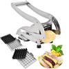 Uennm Taglia Patate, Taglierina per Patatine Fritte, Tagliapatate in Acciaio Inox, Affettatrice Manuale con Lame, Tecnologia Antiscivolo Taglia Verdure, Taglierino Professionale, Accessori per Friggitrice