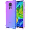 HUANGTAOLI Custodia per Xiaomi Redmi Note 9, Rinforzare la con Angoli Protettiva Silicone Colorato Bumper Cover per Xiaomi Redmi Note 9