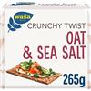 Wasa Crunchy Twist Oat & Sea Salt, Cracker Integrali con Farina Integrale e Fiocchi di Avena e Sale Marino, Ricchi di Fibre, Fette Sottili e Croccanti, Ideali come Snack, 265 g