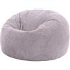 icon Classico Poltrona Sacco, Lilla, Velluto a Coste, Pouf Poltrona con Riempimento Incluso, Pouf Sacco, Camera da Letto, Soggiorno, Mobili Soggiorno