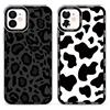 Yoedge 2 Pezzi Cover per iPhone 12 6,1, Ultra Sottile Leggero Morbida TPU Custodia in Silicone Antiurto Antigraffio Protettiva Case con Disegni per Donne Ragazze per iPhone 12, Mucche & Leopardata