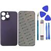 Dakexiong 14 Pro Max Vetro posteriore di ricambio per iPhone 14 Pro Max da 6,7 pollici, con kit di attrezzi di riparazione e adesivo preinstallato, viola scuro