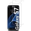 Cracksin [2 pezzi] Pellicola protettiva in vetro temperato compatibile con Samsung Galaxy S7 NanoTech, pellicola protettiva in vetro 9H, sensore di impronte digitali 100%