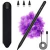 HOTLIFE Penna per Tablet Android, Universale Pennino Tablet Compatibile con Samsung/Lenovo/Huawei/Mi/iPhone e Altri Telefoni Cellulari, Penna Stilo per T ablet Sensibile All'Inclinazione(Nero)