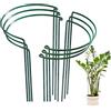 Trlyane 6 Pezzi Pali di Supporto per Piante, Confezione Supporti per Piante da Giardino Semitondo Anello di Supporto per Piante da Giardino Bordo per Pomodoro,Vite, Peonie, Piante Rampicanti Fiore (40x25CM)