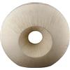 GILDE Vaso decorativo - Vaso rotondo a forma di ciambella, in ceramica, decorazione natalizia, regalo di compleanno, matrimonio, colore: crema, altezza 33 cm