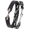 JJDreams Bracciale Uomo in Vera Pelle Bracciale Acciaio Inox 6MM Bracciali cuoio con incisione Regalo per Uomo