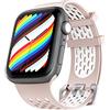 APRLIITY Cinturino Sportivi per Apple Watch 38mm 40mm 41mm 42mm 44mm 45mm 49mm, Silicone Cinturini di Ricambio per iWatch Series 8 7 6 5 4 3 2 1 SE Ultra (38mm/40mm/41mm, Rosa)