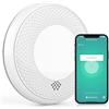 RUNIDUR WLAN Rilevatore di Fumo e CO Combinato Wifi, Rilevatore di Fumo Combinato Intelligente e Rilevatore di Monossido di Carbonio, Sensore Preciso con Batteria da 10 Anni, 1 Pezzo