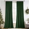 MIULEE Tende Velluto con Fettuccia Arricciatenda, 2 Pezzi Altezza 225 CM, Tenda Velluto per Camera da Letto Soggiorno, Verde Petrolio, Oscurante Termica