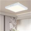 cupgow Lampada a Soffitto LED Piatto Corridoio - 18W Plafoniera Quadrata 4000K Bagno Lampada Bianca IP44 Lampada Interna Soffitto Moderno per Soggiorno Camera da Letto Cucina Corridoio Balcone 23*23cm