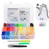 1Plusselect Snap Pliers + 400 Sets T5 Plastic Snap Buttons Fasteners 20 Colors Poppers Press DIY Studs Tools with 2 Clear Storage Boxes
