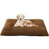 FANSU Cuscino per Cani Gatti, Cuccia Cane Interno Peluche Morbida e Soffice Cuccia Gatti Sfoderabile e Lavabile per Cani Taglia Grande e Media (xs-43x30cm,Curry Scuro)