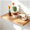 TREOAKWIS Mensola da Muro di Quercia, Mensola da Parete, Scaffale Galleggiante in Legno Massello per camera da letto, soggiorno, cucina, ufficio a casa, lavanderia (30 cm)