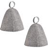 Gtwinsone 2 Pezzi Cappello da Sauna in Feltro Sauna Cappello Feltro Cappelli da Sauna Cuffia Sauna Berretto da Sauna Capello da Sauna per Uomo e Donna Sauna Bagno o la Cottura a Vapore (Grigio)