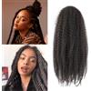 XIIMENALU Marley Twist Braiding Hair Afro Kinky Curly Marley Twist Crochet Hair Marley Twist Hair Long Cuban Twist Hair Marley Hair Extensions Synthetic Crochet Braids (4#, 12inch/6packs)