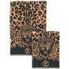 Roberto Cavalli Coppia Asciugamani in Puro Cotone Art. Wild Jaguar - Mattone