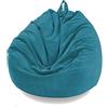 Mateju Pouf Poltrona a Sacco, Pouf Letto Singolo Morbido, Pouf Sacco di Fagioli Senza Riempimento, Pouf Poltrona di Fagioli per Adulti e Bambini, per Interni Esterni e Soggiorno (S,Acquamarina)