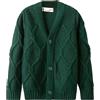 Yishengwan Ragazzo Cardigan con Bottoni Bambini Manica Lunga Maglione Giacca Cappotto Verde 130