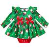 Kunyeah Neonata Bambina Vestito di Natale Neonato Romper Abiti Sorelle Abbinamento Outfit Toddler Manica Lunga Stampa Panno